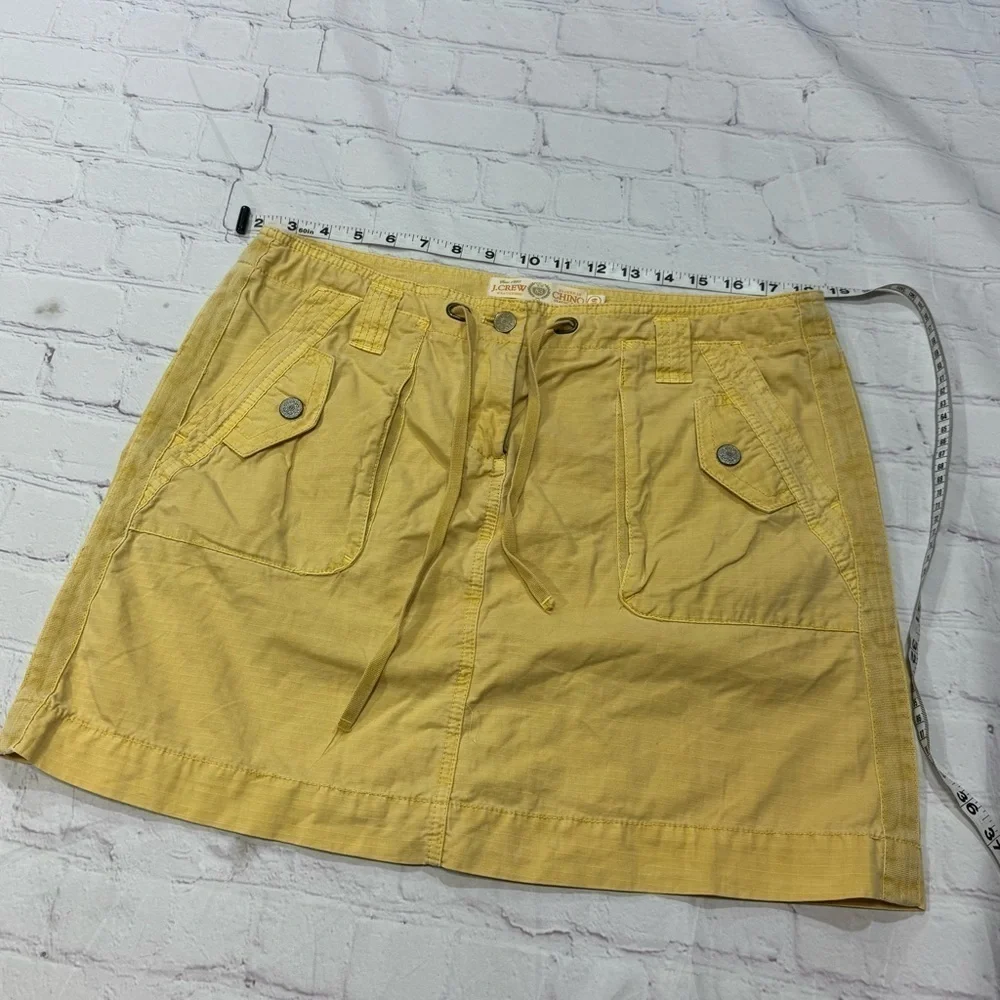 J.CREW broken in chino Classic Twill cargo pocket skirt Y2K vintage size 10 GUC